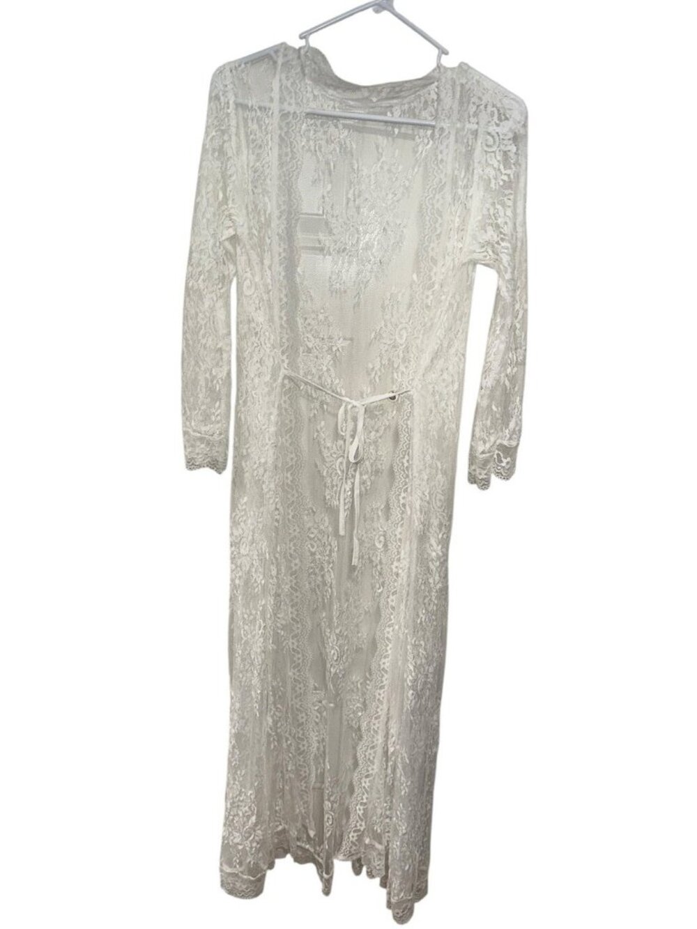 Womens Fairy Lace Mesh Duster Cardigan One Size Boho Festival Indie Bride
